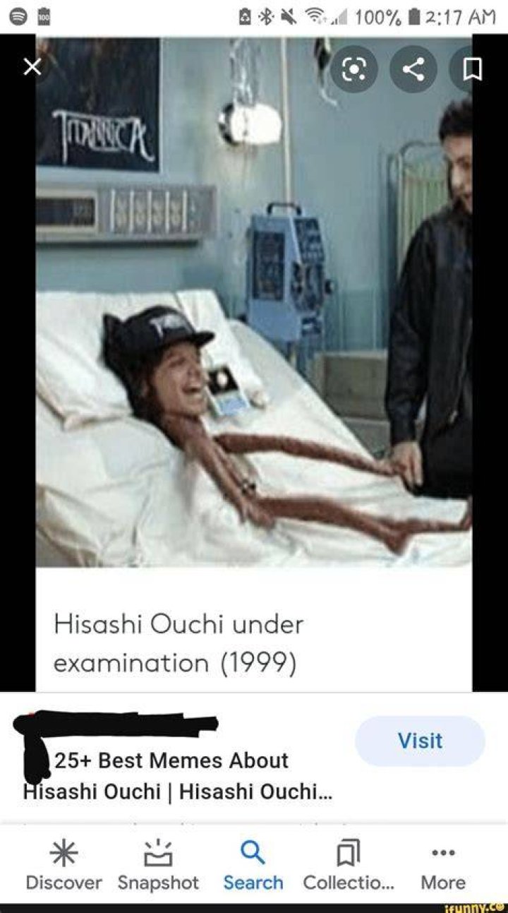 100 Hisashi Ouchi under examination (1999) Visit 25+ Best Memes About