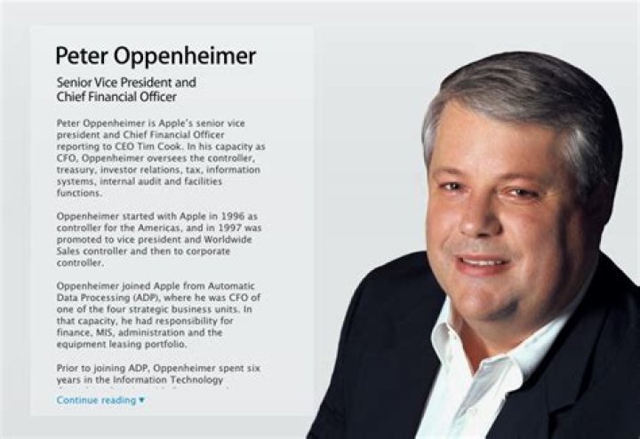 Apple CFO Peter Oppenheimer Now On Board Of Directors At Goldman Sachs
